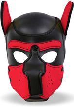 Dog Hood With Removable Muzzle Red/Black BDSM maske