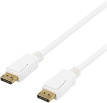 DELTACO DP-1031D - DisplayPort-kabel - DisplayPort (hane) till DisplayPort (hane) - DisplayPort 1.2 - 3 m - stöd för 4K - vit