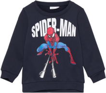 Nmmjox Spiderman Sweat Bru Noos Mar Sweat-shirt Genser Marineblå Name It*Betinget Tilbud