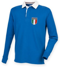 Rugby Vintage - Italië Retro Rugby Shirt 1970's - Blauw