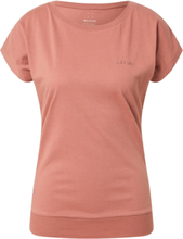 MAZINE Derry T Damen Rundhals-Shirt mit Logo-Stickerei auf Brust Kurzarm-Shirt 22133930 Rost-Braun/Rot