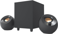Creative Labs Creative Pebble Plus, 2.1 kanavaa, 8 W, Kotikoneelle, Musta, 75 dB, 122 mm