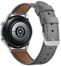 22mm ægte læderurrem til Samsung Galaxy Watch3 45mm osv.