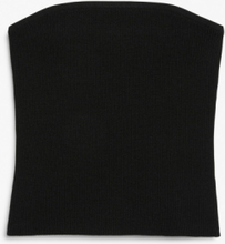 Fine knit tube top - Black