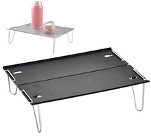 LUCKSTONE ZDZ-003-GY Aluminum Table Easy Folding Desk Outdoor Lightweight Supply for Camping, Beach,