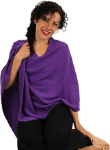 Meditatie Poncho Cashmere paars - 85x95 - Cashmere - Paars
