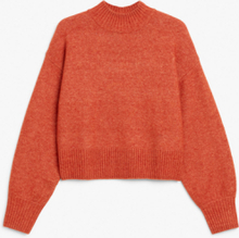 Knitted turtleneck sweater - Red