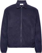 Duke Fleece Coach Jacket Sweat-shirts & Hoodies Fleeces & Midlayers Marineblå Les Deux*Betinget Tilbud