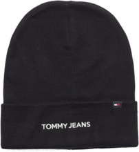 Tjm Linear Logo Beanie Accessories Headwear Beanies Black Tommy Hilfiger