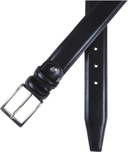 Black Leather Belt Accessories Belts Classic Belts Svart Portia 1924*Betinget Tilbud