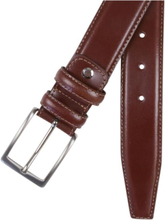 Black Leather Belt Accessories Belts Classic Belts Brun Portia 1924*Betinget Tilbud