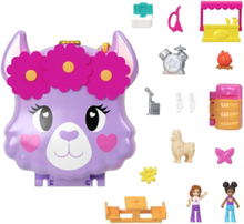 Polly Pocket™ Camp Adventure™ Llama Compact Toys Playsets & Action Figures Movies & Fairy Tale Characters Multi/mønstret Polly Pocket*Betinget Tilbud