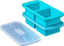 Souper Cubes - Matoppbevaring og lokk silikon 2-cup 2x500 ml 2 stk blå