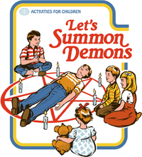 Let's Summon Demons Men's Ringer T-Shirt - White/Navy - XS - White/Black