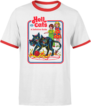 Hell Cats Men's Ringer T-Shirt - White/Red - L - White Red