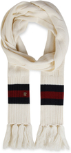 Liten halsduk Tommy Hilfiger Luxe Cable Scarf AW0AW13840 Vit