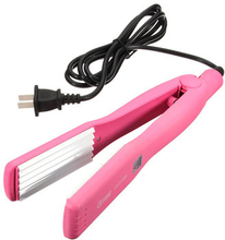 110-220V Professional Electric Hair Curler Flat Iron Ceramic Plates Wet Dry