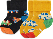 Ankelstrumpor barn 2-pack Happy Socks KCAR45-9300 Färgglad