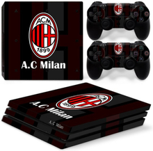 PS4 Pro skin til konsol og to controllere. AC Milan. Sort.