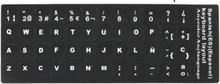 QWERTY ES keyboard stickervel