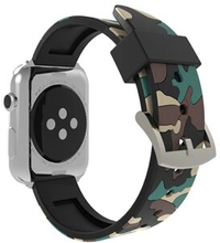 Camouflage Pattern Flexible Silicone Watch Strap for Apple Watch Series 5 4 40mm, Series 3 / 2 / 1 3