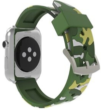 Camouflage Pattern Silicone Watch Wrist Band for Apple Watch Series 5 4 40mm, Series 3 / 2 / 1 38mm
