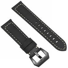 22 mm split læderurrem med sort Big spænde til Huawei Watch GT