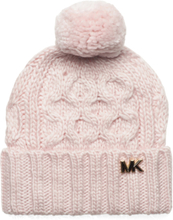 H Ycomb Cable Cuff Hat With Self Pom Accessories Headwear Beanies Rosa Michael Kors Accessories*Betinget Tilbud