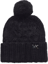 H Ycomb Cable Cuff Hat With Self Pom Accessories Headwear Beanies Svart Michael Kors Accessories*Betinget Tilbud