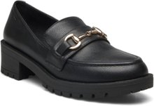 Biapearl Snaffle Loafer Faux Leather Shoes Heels Heeled Loafers Black Bianco