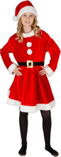 Costume Santa Girl 7-9 Toys Costumes & Accessories Character Costumes Multi/mønstret Joker*Betinget Tilbud