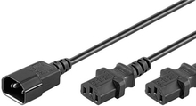 Microconnect Power Cord C13x2 - C14 1.2m 1.2m Strøm Iec 60320 C13 Strøm Iec 60320 C14