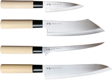 Satake - Houcho knivsett i 4 deler rustfritt