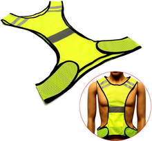 Fluorescent Yellow High Visibility Reflective Vest Safety Security Gear Stripes Jacket Night Work