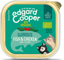 Edgard&Cooper Kuipje Adult Biologisch 85 g - Kattenvoer - Kip&Vis