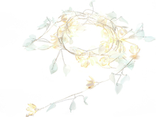 Ljusslinga Inomhus B/O Klara/vita Blommor, 20 varmvita LED Gnosjö Konstsmide