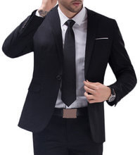 Two Pieces Solid Color Slim Fit Wedding Bussiness Bress Blazer Suit for Men
