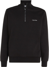 Micro Logo Repreve Q-Zip Tops Sweatshirts & Hoodies Sweatshirts Black Calvin Klein