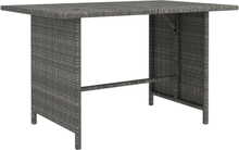 vidaXL Trädgårdsbord grå 110x70x65cm konstrotting