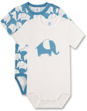 Sanetta Body Elephant Twin Pack off white /blue