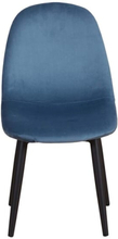 Polar Chair XXS spisebordsstol - blå velour og metal