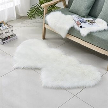 Double Heart Shaped Fluffy Fur Carpet Floor Mat, Size: 90 x 180cm