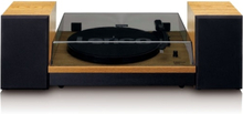 Lenco LS-300, Hihnakäyttöinen levysoitin, Musta, Puu, MDF-levy, 33,45 RPM, AC, 24 W