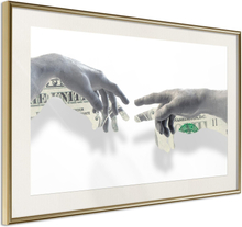Inramad Poster / Tavla - Touch of Money - 30x20 Guldram med passepartout