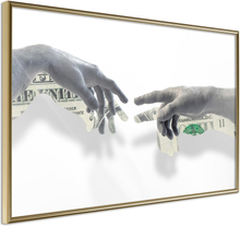 Inramad Poster / Tavla - Touch of Money - 30x20 Guldram