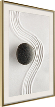 Inramad Poster / Tavla - Zen Garden - 20x30 Guldram med passepartout