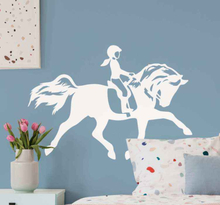 Stickers meisje op paard