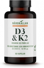 D3 + K2 Vitamin 60 kapsler