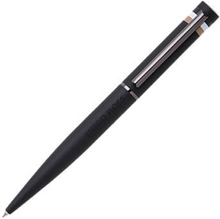 Black ballpoint pen with signature-stripe detail