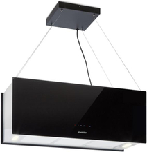 Kronleuchter XL köksfläkt för köksö 90cm luftflöde 590m³/h LED touch svart